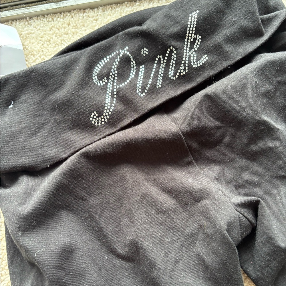 PINK Victoria's Secret Black Flare Leggings